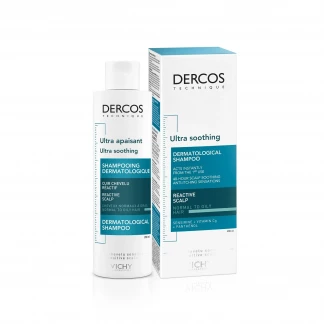 Шампунь Vichy (Виши) Dercos Ultra Soothing Normal to Oil Hair Shampoo успокаивающий для чувствительной кожи головы для нормальных и жирных волос 200 мл-1