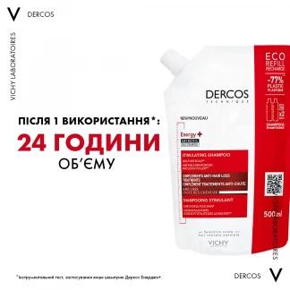 Шампунь Vichy (Віши) Dercos Energy+ з амінексилом проти випадіння волосся 500мл-3