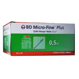 Шприц 0,5мл U100 G30 Mikro-Fine + №10-0