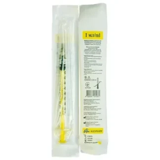 Шприц інсуліновий 1мл U-100 Alexpharm (Алексфарм) з голкою 27G (0,4x13мм) №1-0