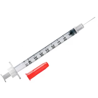 Шприц інсуліновий Гемопласт 3-х компонентний 1 мл U-100 з голкою 29G (0,33 x 13 мм) №300-0
