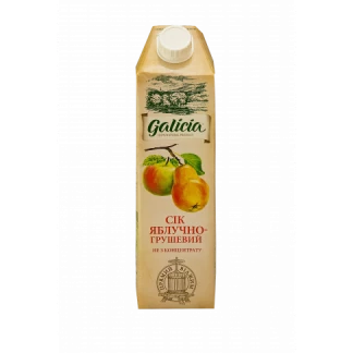 Сік Galicia (Галіція) Яблучно-грушевий прямого віджиму неосвітлений 1 л-3