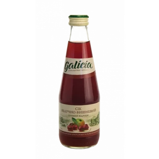 Сок Galicia (Галиция) Яблочно-вишневый прямого отжима неосветлённый 0.3 л-1