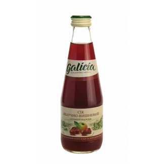 Сок Galicia (Галиция) Яблочно-вишневый прямого отжима неосветлённый 0.3 л-0