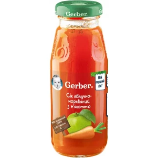Сок Gerber (Гербер) Яблоко и морковь с 6 месяцев 175 мл-0