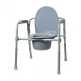 Крісло-стілець з санітарним оснащеннням регульовання за висотою, складне (KJT717)-thumb1