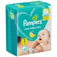 Підгузники Pampers (Памперс) New Baby-Dry Newborn (2-5кг) р.1 №27-thumb1