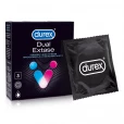 Презервативы латексные Durex Dual Extase рельефные с анестетиком, 3 штуки-thumb1