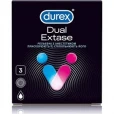 Презервативи латексні Durex Dual Extase рельєфні з анестетиком, 3 штуки-thumb0