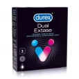 Презервативы латексные Durex Dual Extase рельефные с анестетиком, 3 штуки-thumb0