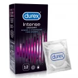 Презервативи латексні Durex Intense Orgasmic рельєфні, зі стимулюючим гелем-змазкою, 12 штук-thumb1
