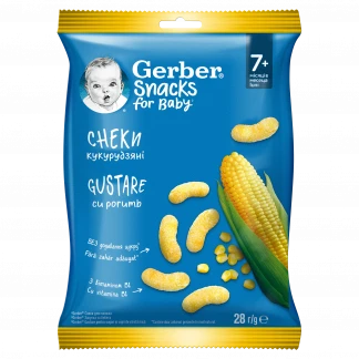 Снеки Gerber (Гербер) Кукурузные банан и клубника 7+мес. 28г-0