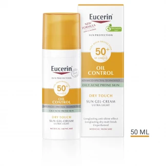 Гель-крем для обличчя Eucerin Sun Protection Oil Control з матувальним ефектом SPF 50+ сонцезахисний 50 мл (69767)-1
