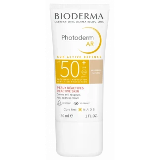 Крем Bioderma (Біодерма) Photoderm AR SPF50+ Tinted Sun Cream сонцезахисний тонуючий для чутливої шкіри обличчя 30 мл-1
