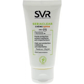 SVR Сонцезахисний крем для обличчя Sebiaclear SPF 50 Cream Матувальний 50 мл-0
