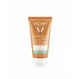 Сонцезахисний крем Vichy (Віши) Capital Ideal Soleil Velvety Cream Complexion SPF 50+ потрійної дії для обличчя 50 мл-1