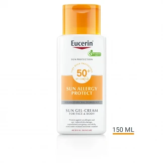 Гель Eucerin (Еуцерин) Sun Protection Sun Allergy Protect для чутливої шкіри схильної до алергії SPF50+ сонцезахисний кремовий 150 мл (63944)-1