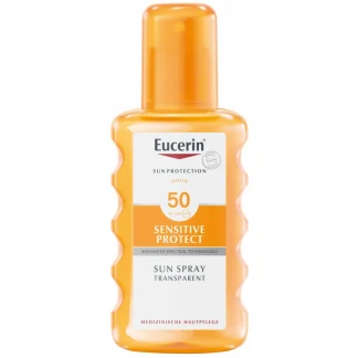 Сонцезахисний спрей для тіла Eucerin (Еуцерин) Sun Protection Sun Spray Transparent SPF50+ 200 мл (63907)-0