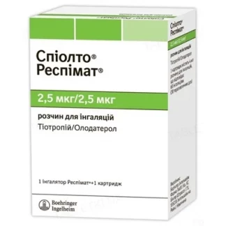 СПИОЛТО Респимат раствор для ингаляций по 2,5мкг/2,5мкг по 4мл 60 ингаляций-0