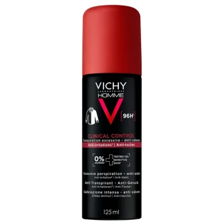 Спрей-антиперспирант Vichy (Веши) Clinical Control Homme против чрезмерного потоотделения, запаха и пятен на одежде 96 час. 125мл-0