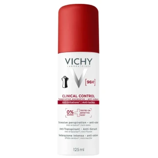 Спрей-антиперспирант Vichy (Веши) Clinical Control против чрезмерного потоотделения, запаха и пятен на одежде 96 час. 125мл-0