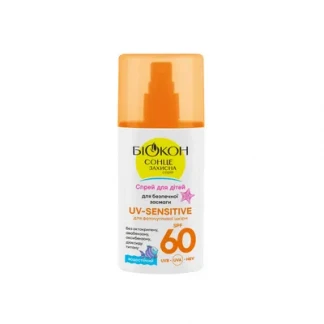 Спрей Биокон UV-Sensitive детский для безопасного загара для фоточувствительной кожи SPF60 90мл Спрей Биокон UV-Sensitive детский для безопасного загара для фоточувствительной кожи SPF60 90мл-0