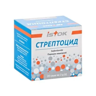 СТРЕПТОЦИД порошок нашкірний по 2г №20 у саше СТРЕПТОЦИД порошок нашкірний по 2г №20 у саше-0