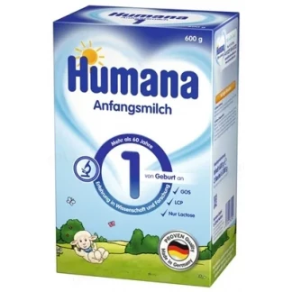 Суха молочна суміш Нumana (Хумана) 1 з LC PUFA, пребіотиками і нуклеотидами для дітей з 0 до 6 місяців, 600 г-0