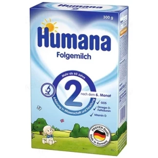 Суха молочна суміш Нumana (Хумана) 2 з пребіотиками для подальшого годування для дітей з 6 до 12 місяців, 300 г-0