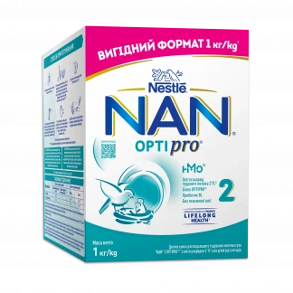 Суха молочна суміш Нан Нестле (NAN Nestle) 2 Optipro з 6 місяців 1000г-0