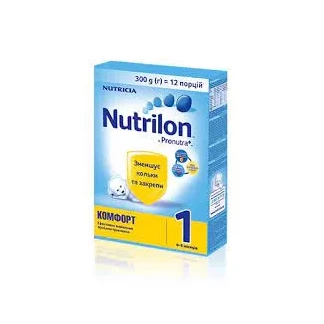 Суха молочна суміш Nutrilon (Нутрілон) Комфорт 1 для харчування дітей від 0 до 6 місяців, 300 г-0