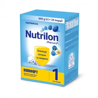 Сухая молочная смесь Nutrilon (Нутрилон) Комфорт 1 для питания детей от 0 до 6 месяцев, 600 г-0