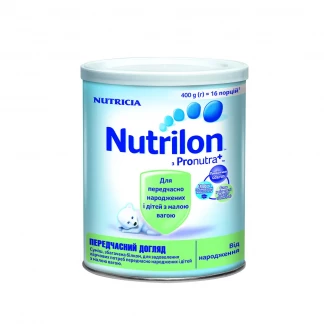 Сухая молочная смесь Nutrilon (Нутрилон) Преждевременный уход для питания недоношенных и детей с малым весом от рождения, 400 г-0
