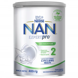 Суміш Нан Нестле (NAN Nestle) Кисломолочний 2 з 6 мiсяцiв 400 г-0