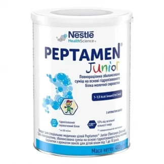 Суміш Nestle (Нестле) Пептамен Юніор на основі гідролізованого білка молочної сироватки з ароматом ванілі для дітей від 1 року 400г-0