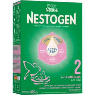Смесь сухая молочная Nestle (Нестле) Нестожен 2 с лактобактериями L. Reuteri для детей с 6 месяцев 600 г-1