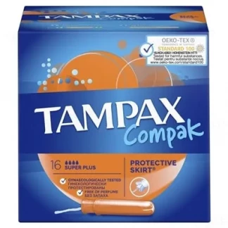 Тампоны Tampax (Тампакс) Compak Super Plus с аппликатором, 16 штук-0