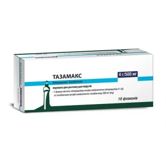 ТАЗАМАКС порошок для раствора для инфузий по 4г/500мг №10-0