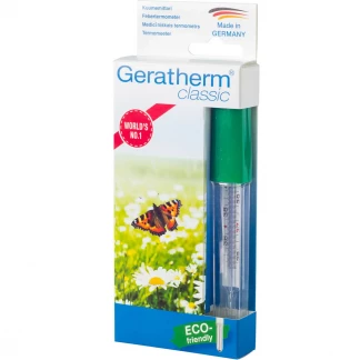 Термометр стеклянный, жидкостный, безртутный Geratherm (Гератем) Classic + Easy Flip-0