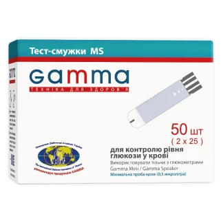 Тест-смужки Gamma (Гамма) MS №50-0