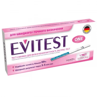 Тест-смужка Evitest для визначення вагітності, 1 штука-0