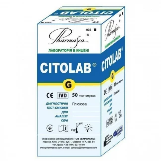 Тест-смужки для сечі CITOLAB 2GK для глюк. ,кетонів №50-0