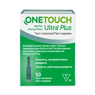 Тест-смужки OneTouch Ultra Plus (ВанТач Ультра Плюс)  №50-0