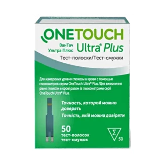 Тест-полоски OneTouch Ultra Plus (ВанТач Ультра Плюс) №50-0