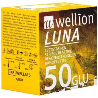 Тест-смужки Wellion (Велліон) Luna для визначення глюкози в крові №50-0