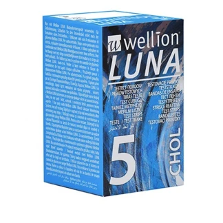 Тест-смужки Wellion (Велліон) Luna для визначення холестерину в крові №5-0