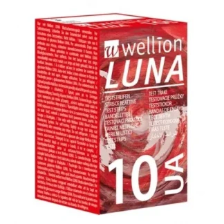Тест-смужки Wellion (Велліон) Luna для визначення сечової кислоти в крові №10-0