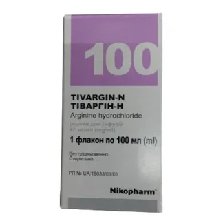 ТІВАРГІН-Н розчин для інфузій по 42мг/мл по 100мл №1-0