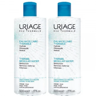 Набір Uriage (Урьяж) міцелярна термальна вода для нормальної та сухої шкіри 2х500мл-0