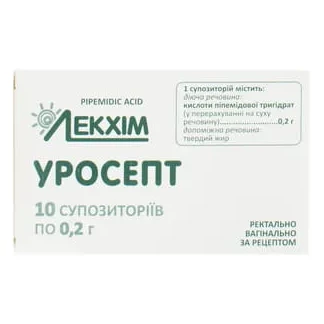 УРОСЕПТ супозиторії по 0,2г №10-0